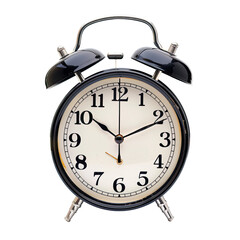 Black alarm clock, timepiece