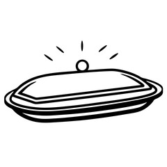 Modern Magnetic Tray Outline Vector