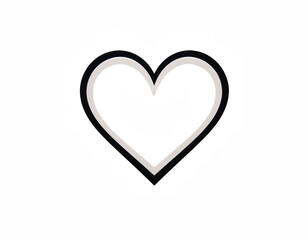 centered in the image is a stylized heart shape, standing out with its bright outline. the heart itself is an empty space, starkly contrasting against the surrounding deep color
