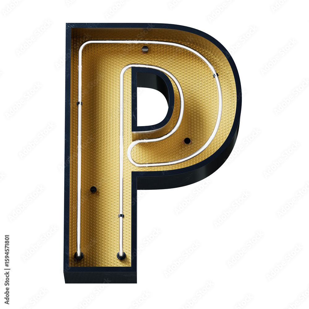 Poster bright neon font with fluorescent tubes.metallic futuristic cyberpunk alphabet. 3d rendering isolate
