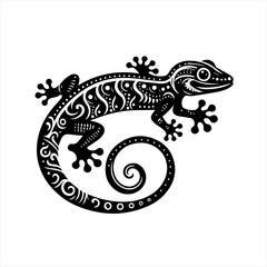 Ornate gecko illustration