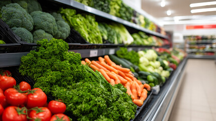 Supermarket fresh produce advertisement sign 55905283 1