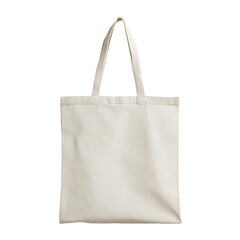 Plain cream-colored tote bag