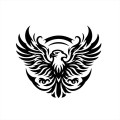 Obraz premium Ornate phoenix tribal art design