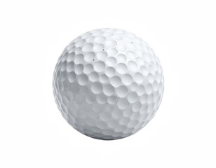 Isolated Golf Ball: A single golf ball, textured with dimples, is isolated against a simple backdrop, emphasizing its spherical form and inherent design.