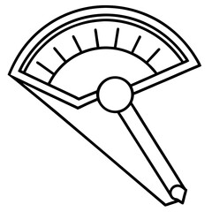 Precision Feeler Gauge Line Art Illustration