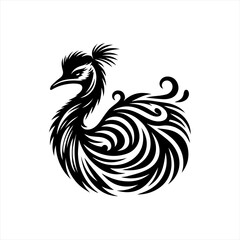 Fototapeta premium Stylized emu illustration