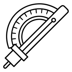 Precision Feeler Gauge Line Art Illustration