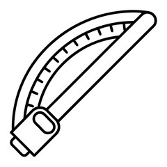 Precision Feeler Gauge Line Art Illustration