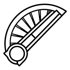Precision Feeler Gauge Line Art Illustration