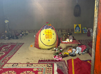 Sacred Shivling Setup at Bijli Mahadev Temple