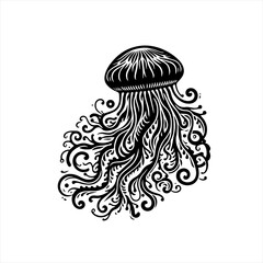 Ornate jellyfish illustration