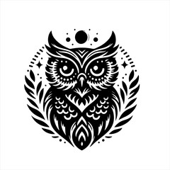 Obraz premium Tribal owl illustration