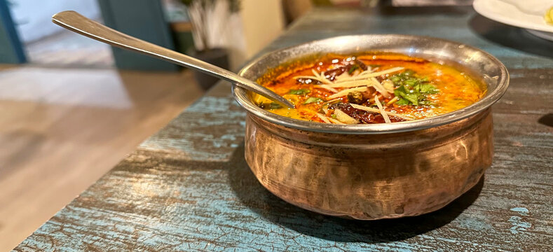 Traditional Indian Dal Fry Served Hot