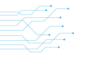 circuit board electronics digital technology banner blue