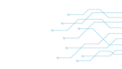 circuit board electronics digital technology banner blue