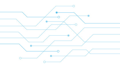 circuit board electronics digital technology banner blue