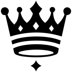 Jeweled vector icons of royal crowns, perfect for jewelry stores and luxury product logos