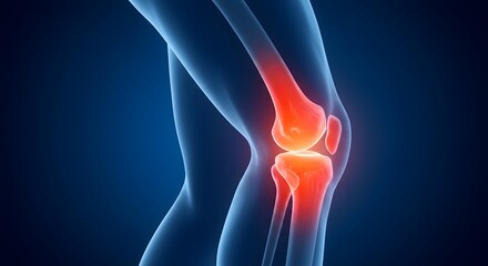Human Knee Pain Medical Illustration