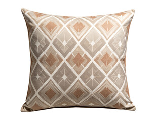  Modern Throw Pillow with Geometric Pattern, Front PNG