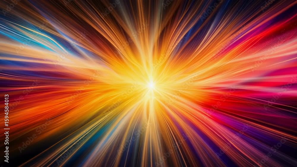 Poster a colorful explosion of light and color. the colors are bright and vibrant, creating a sense of ener