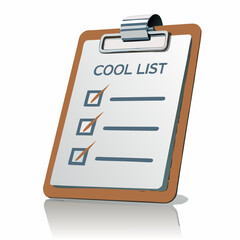 Checklist Clipboard with Completed Items Cool List