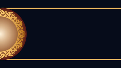 Vintage luxury golden mandala arabesque islamic pattern for ramadan wedding invitation	