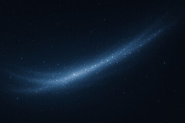 Celestial background with flowing band of glowing stars in space