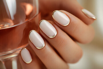 Nail art elegant almond nails with gold accents manicure nail art designs for women nail polish trends and ideas