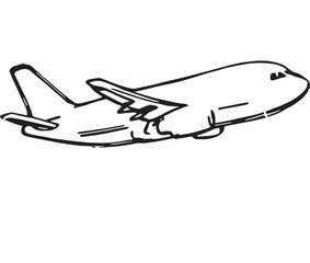 Airplane line art sleek design invited minimal style simplicity