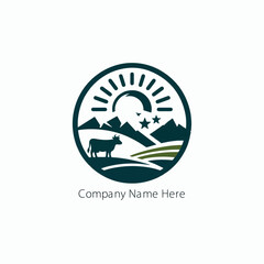 agriculture farm logo design vector 