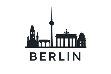 Fototapeta premium City skyline with iconic buildings and landmarks of Berlin