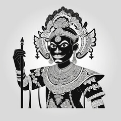 Obraz premium vector illustration of a wayang