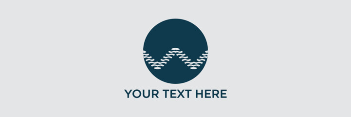 Logo design placeholder with stylized “A” in circle and editable text – Ideal for branding templates, modern logo concepts, or customizable design assets