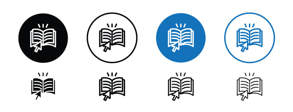 set of pixel perfect colored E-book icon, 1 silhouette, 1 Unexpanded, Icon of a digital book or e-reader screen.