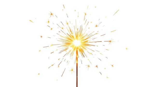 Sparkler Burst, isolated on white background
