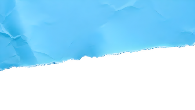 Torn Paper Edge - Blue Background, isolated on white background