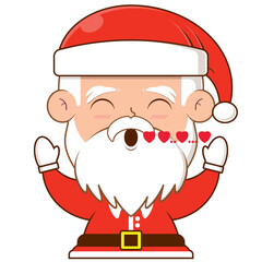 santa claus whistling love cartoon cute