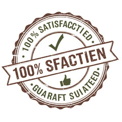 Fototapeta premium 100% Satisfaction Guaranteed Seal - Trust Quality Vector Graphic 