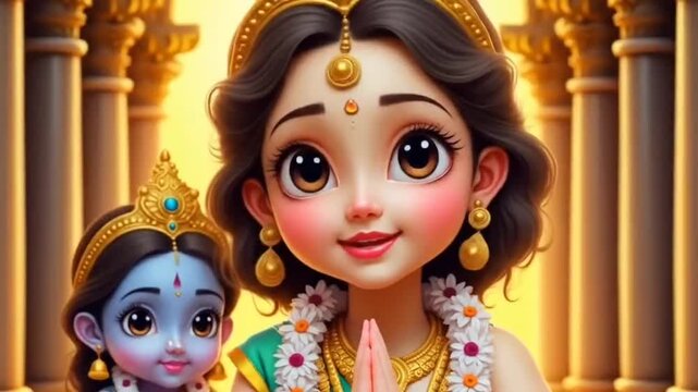Vrindavan's Joy: Little Krishna at Play