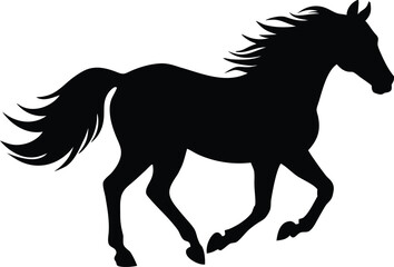 High quality horse silhouette for web graphics