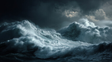 Fototapeta premium Wide Angle Violent Ocean Storm