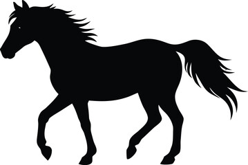 Simple horse silhouette vector for posters