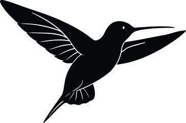 Hummingbird silhouette vector for logo and branding