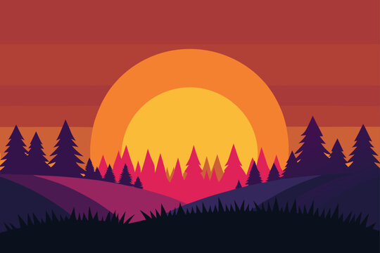 sunset above the glade
