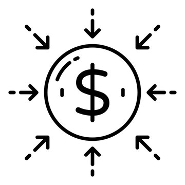 Trendy design icon of money inflow