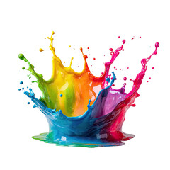 Vibrant, colorful paint splash crown