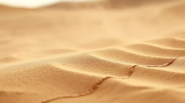 Natural wind-blown ripples form an abstract pattern on the sandy dunes of the desert, creating a textured beach background High quality natural video footage
4k cenamatic video short