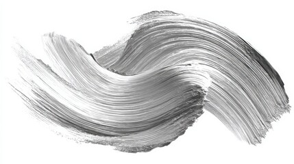 Elegant brush stroke design in silver and white for artistic backgrounds, texture in fine art or digital designs, abstract composition for creative projects
