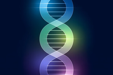 Abstract DNA Double Helix Design with Gradient Colors